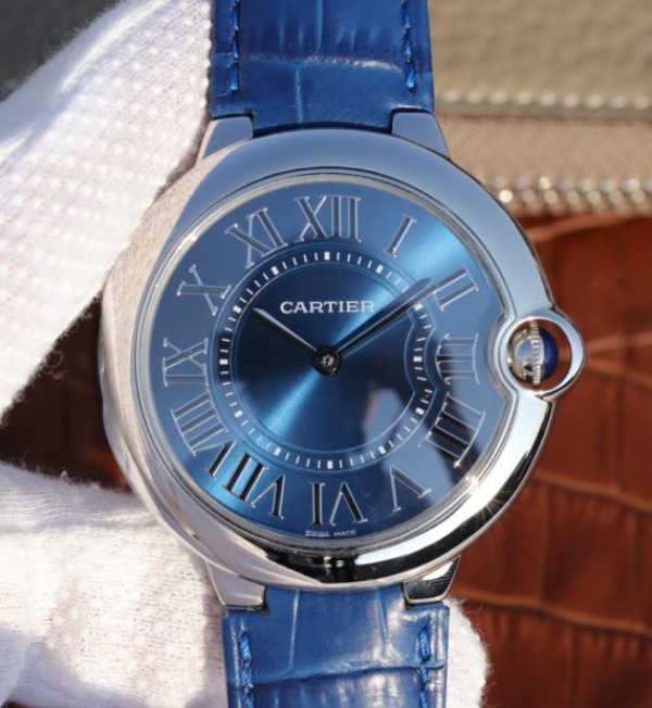 Cartier TWF Ballon Bleu 46mm Blue Textured Dial MIYOTA9015