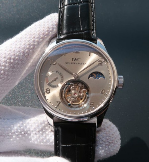 IWC Portuguese Tourbillon Power Reserve Moonphase Gray Dial