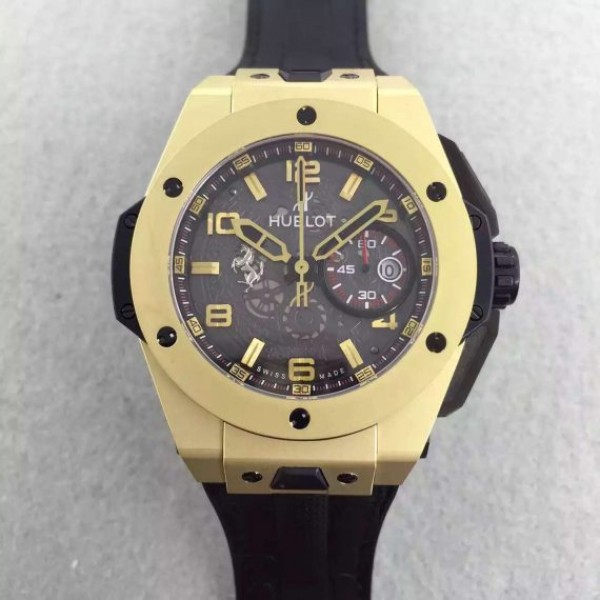 Hublot Big Bang Ferrari Limited Edition YG Black Dial Black Rubber Strap A7753