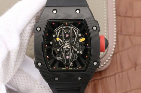 Richard Mille RM027-03 Full Black Carbon Skeleton Dial Black Rubber Strap 6T51