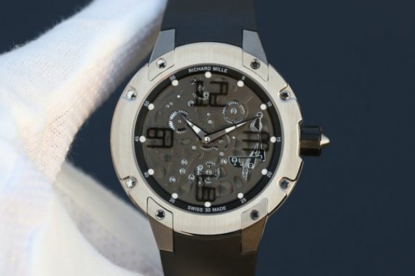 Richard Mille RM033 Titanium SF Arabic Markers Dial Black Rubber Strap Micro-Rotor Movement