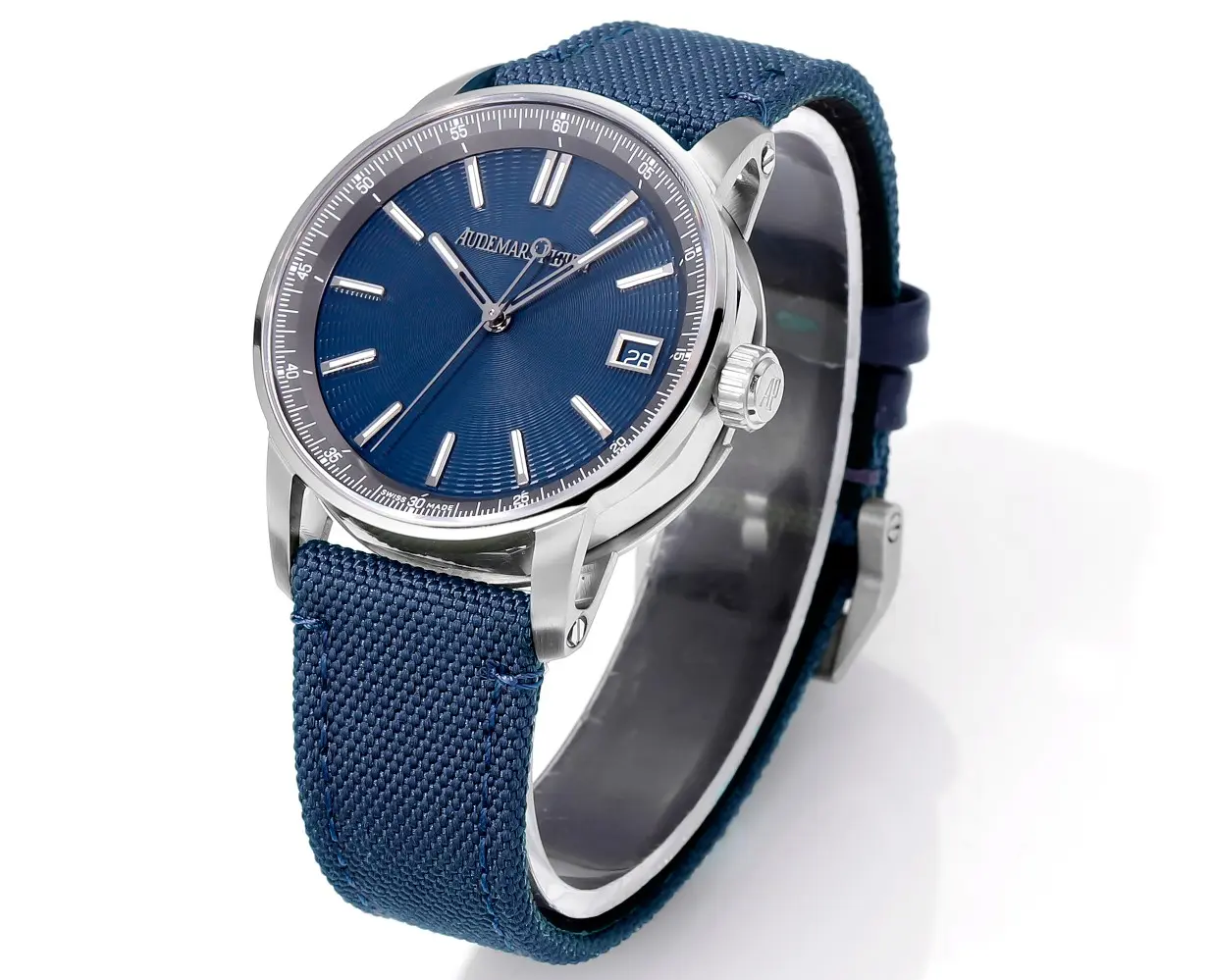 watch Audemars Piguete CODE 11.59 Automatic Watch   Night Blue Dial, Stainless Steel Case, Blue Fabric Strap, 41mm - gallery