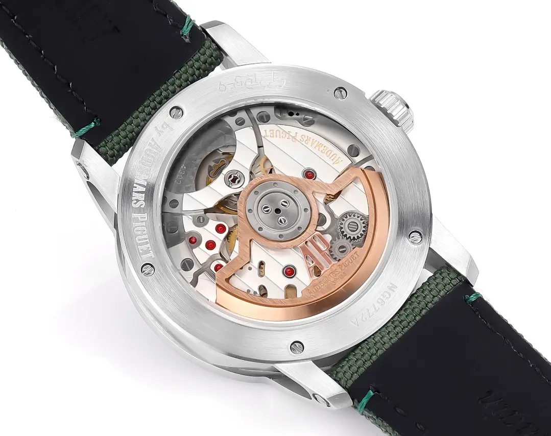 watch Audemars Piguet CODE 11.59 Green Dial Stainless Steel Watch with Fabric Strap - gallery