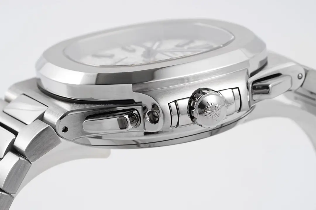 Patek Philippe Silver Nautilus Chronograph Watch - gallery