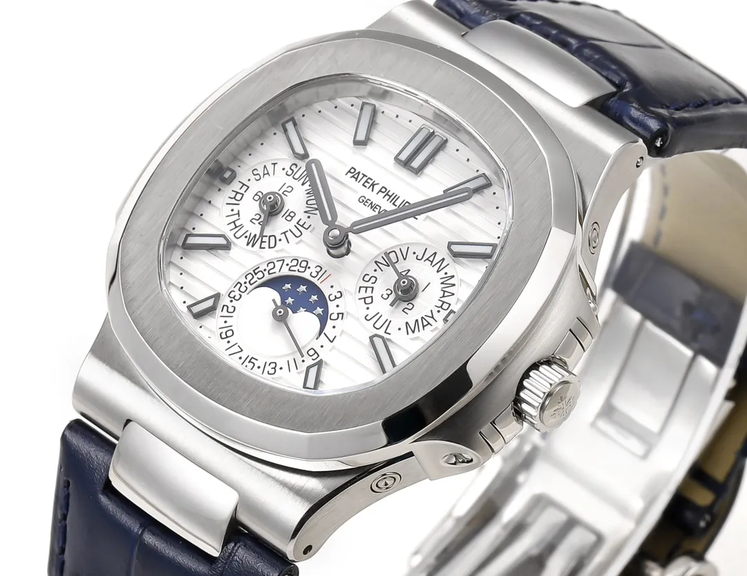 TW Patek Philippe Nautilus Blue Strap Watch - gallery