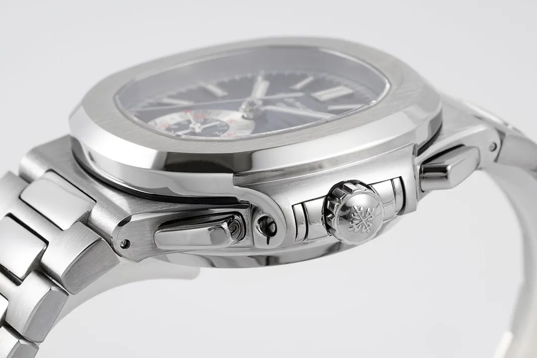 Patek Philippe 5980 Silver Chronograph Watch - gallery