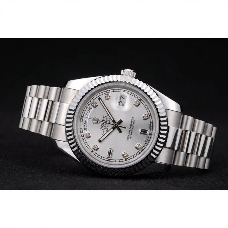 Superclone Rolex Day-Date 40mm Silver Dial 41995 - gallery