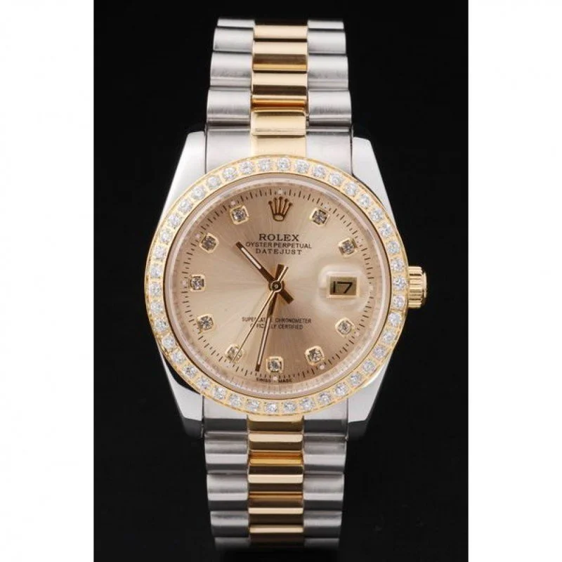 Superclone Rolex Datejust 36mm Gold Dial SRL40 - gallery