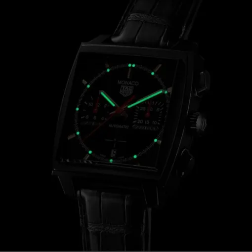 TAG Heuer Monaco Men Automatic Black Alligator Watch CBL2180.FC6497 - gallery