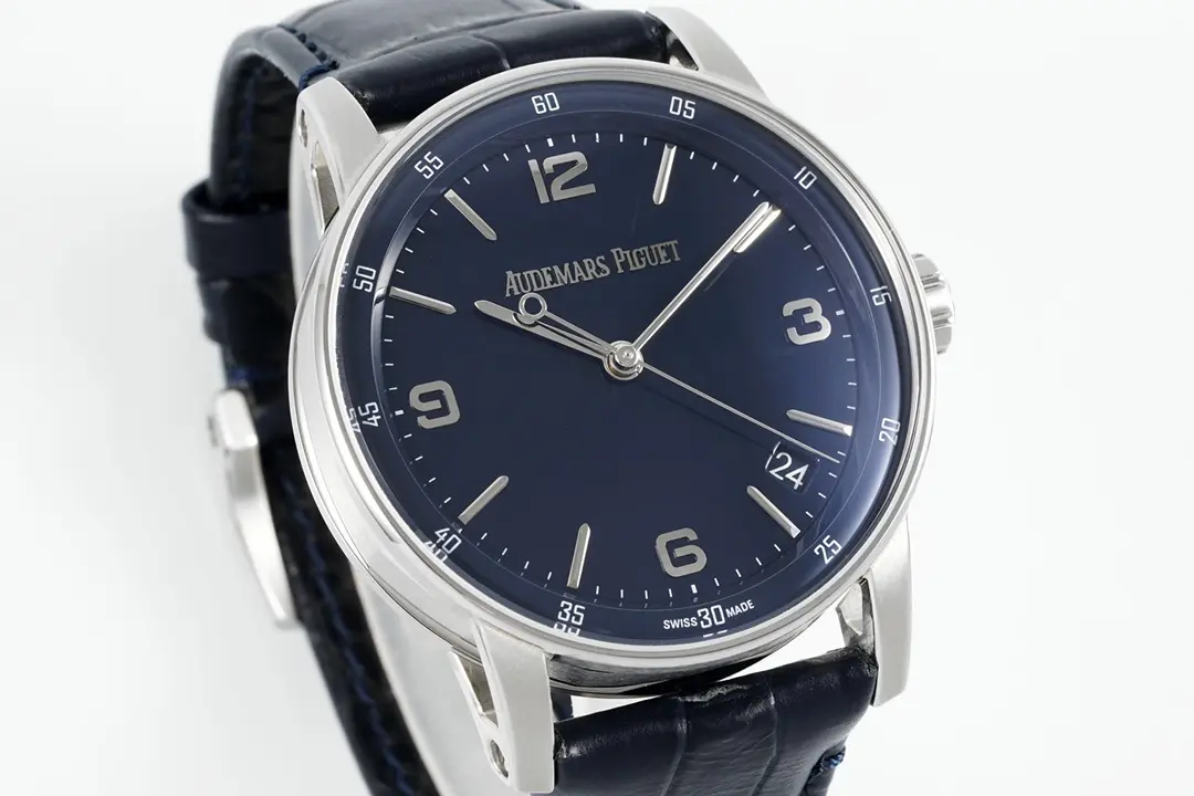watch Audemars Piguet CODE 11.59 Blue Dial Three-Hand Automatic Watch with Leather Strap - gallery