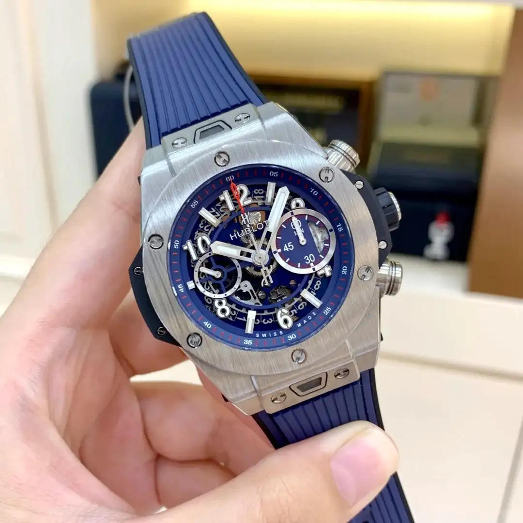 Hublot Big Bang Men Automatic Blue Rubber Watch 411.NX.5179.RX - gallery