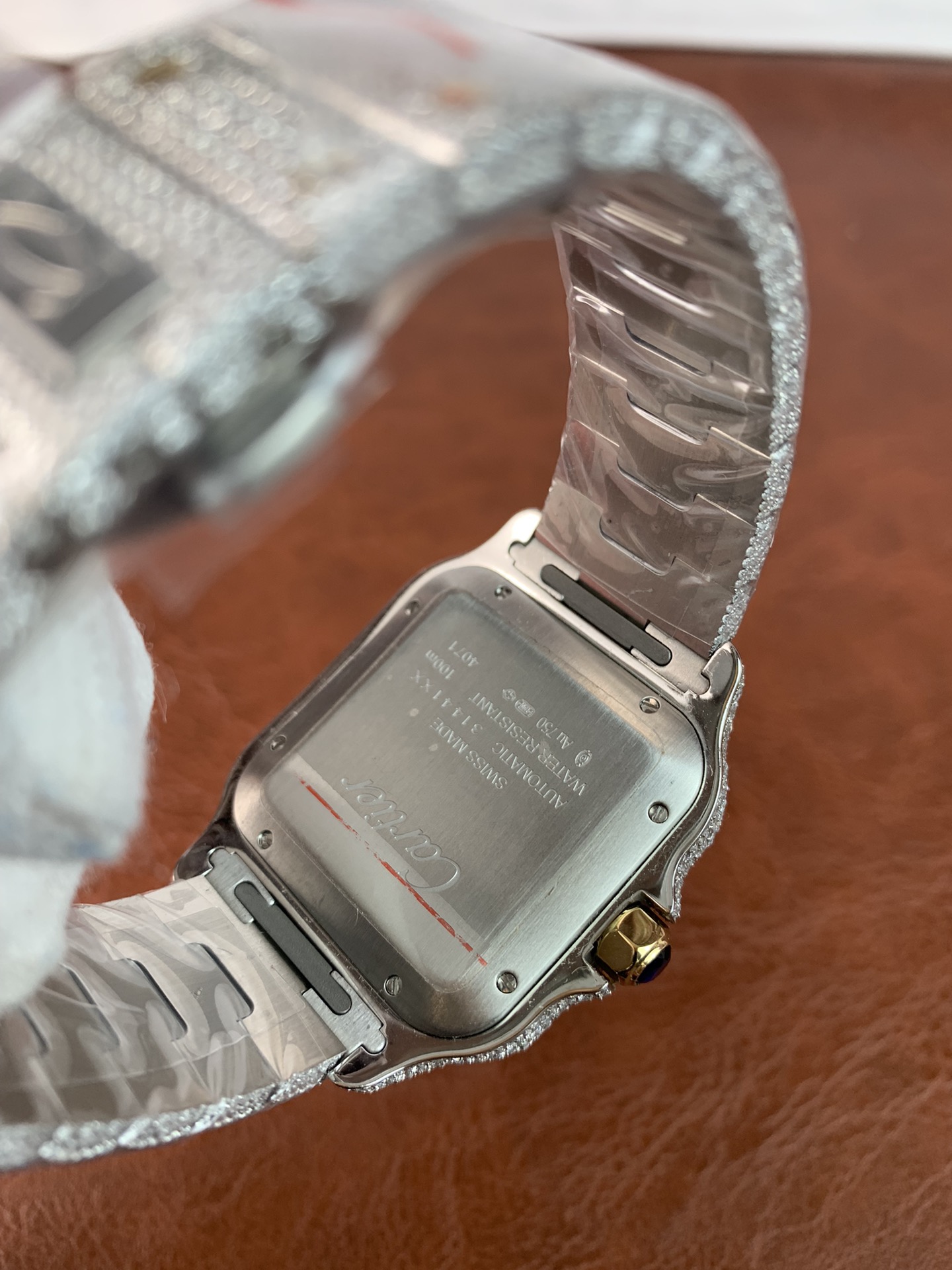 Cartier Santos WSSA0009 CZ stones two tone - view 3