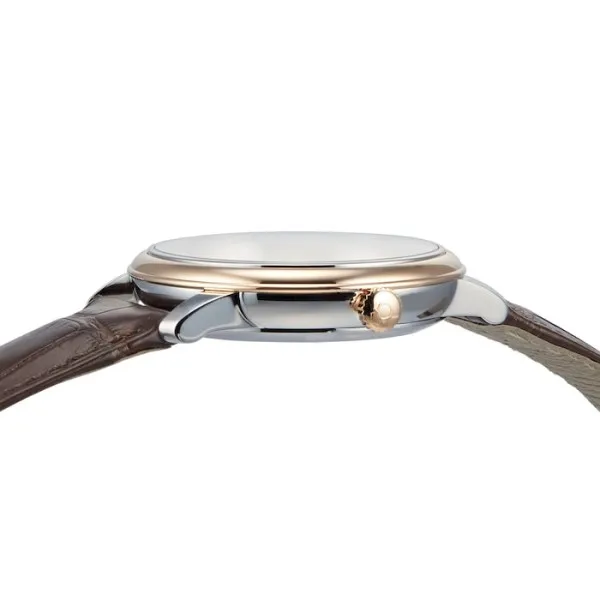 Omega De Ville Men Automatic Mother of Pearl Leather Watch O42423402002002 - gallery