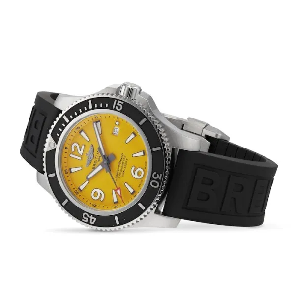 Breitling Superocean Men Automatic Yellow Rubber Watch A17367021I1S2 - gallery