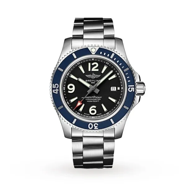 Breitling Superocean Men Automatic Black Stainless Steel Watch A173678A1B1A1