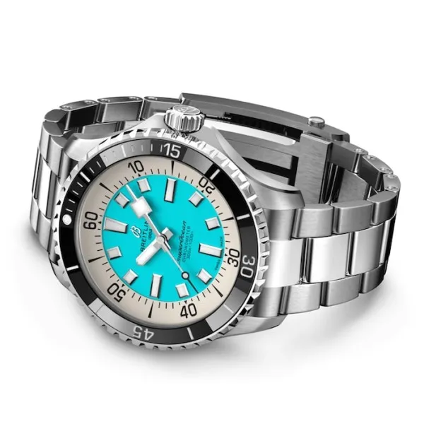 Breitling Superocean Men Automatic Turquoise Stainless Steel Watch A17376211L2A1 - gallery