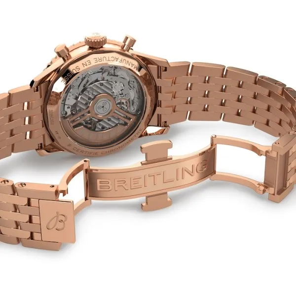 Breitling Navitimer Men Automatic Silver 18ct Rose Gold Watch RB0139211G1R1 - gallery