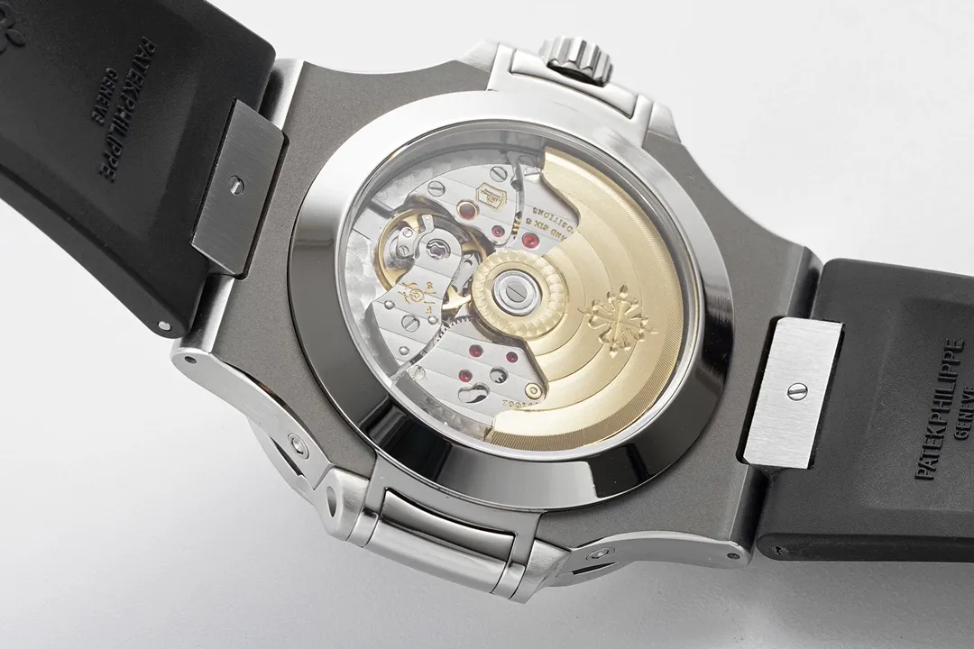 Patek Philippe Nautilus Blue Rubber Strap Watch - gallery