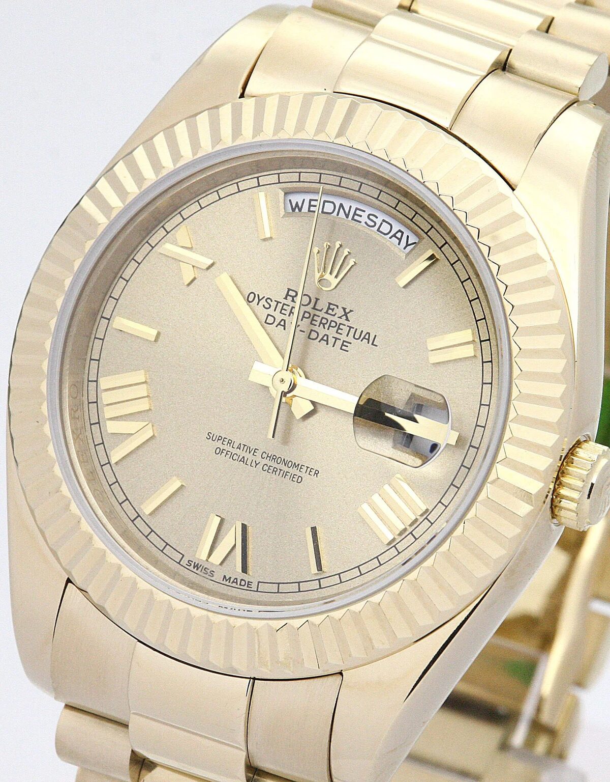 Rolex Day-Date II 40mm Gold Dial 218238 - gallery