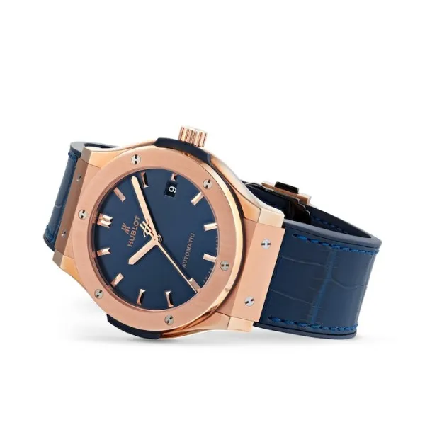 Hublot Classic Fusion Men Automatic Blue Leather Watch 511.OX.7180.LR - gallery