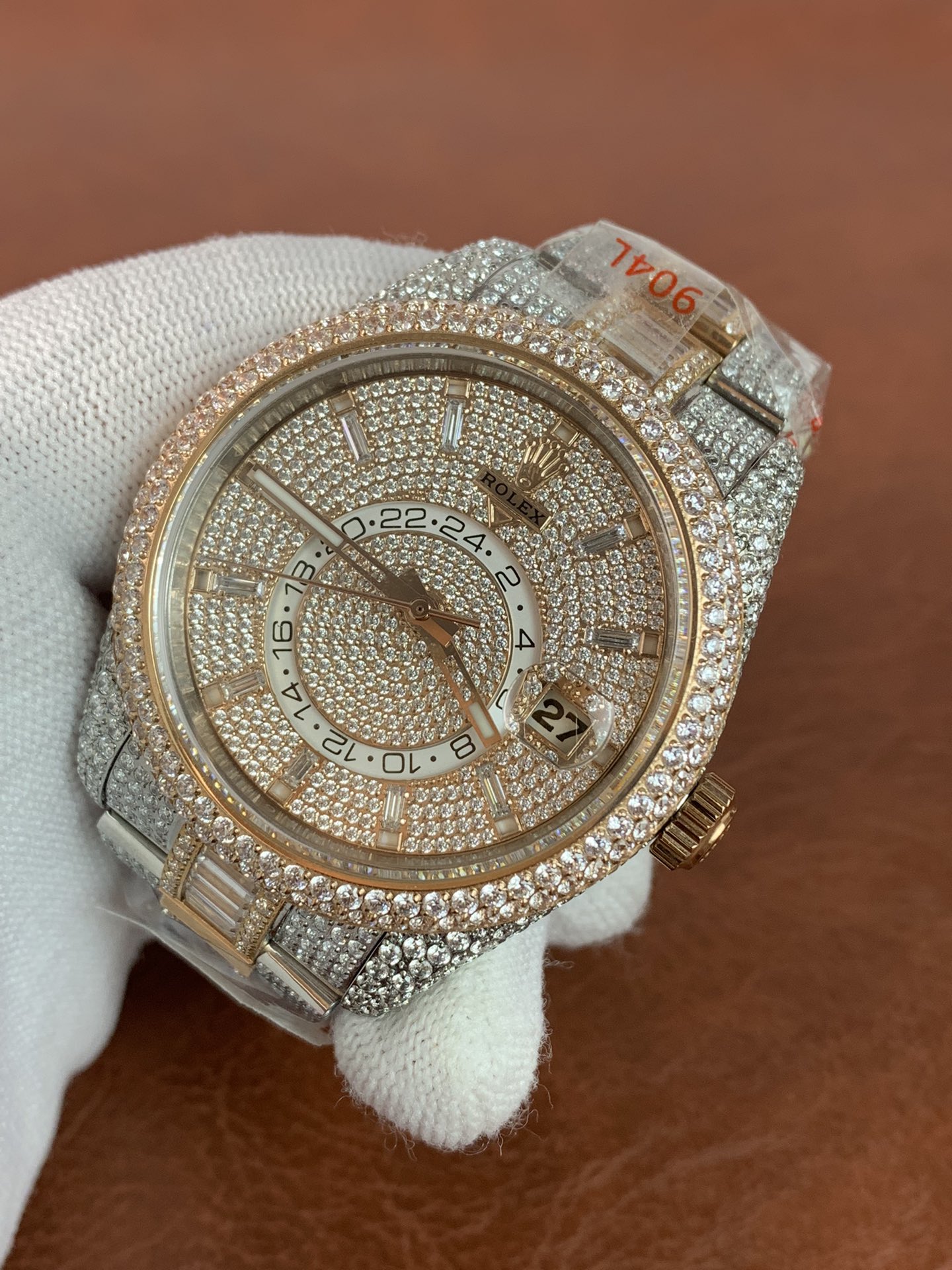 Rolex Sky Dweller two tone 326934 iced out (cubic zirconia) - view 4